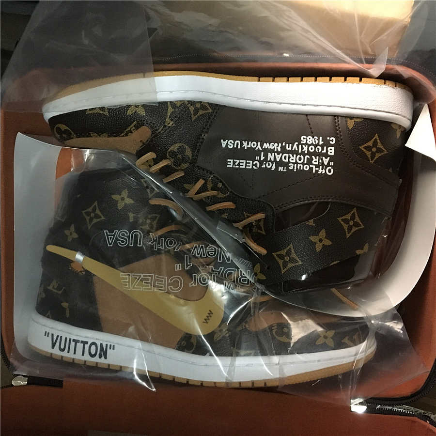 NIKE AIR JORDAN 1 X OFF WHITE X LOUIS VUITTON LVSUP JOINT TRIPARTITE