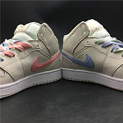 Air Jordan 1 Mid Multi-Color Swoosh Phantom (GS) 555112-035 - 2