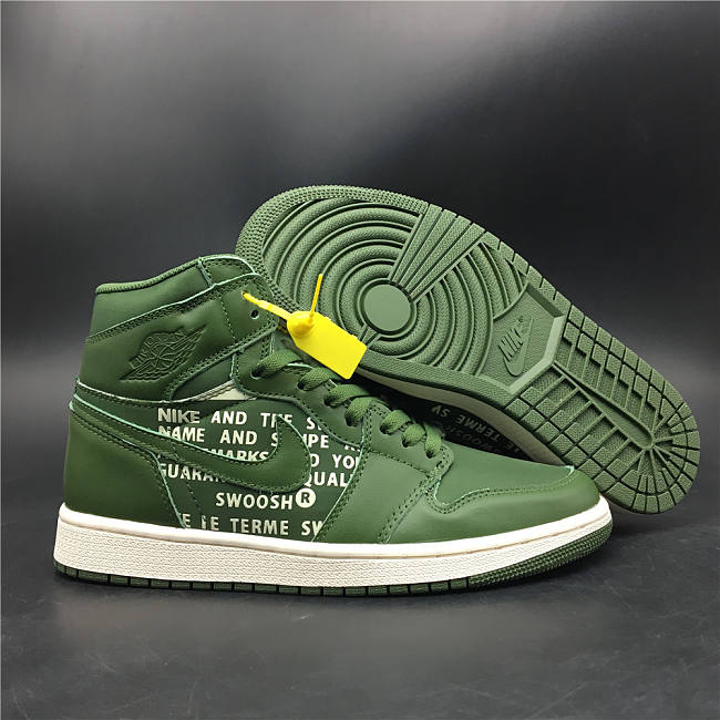 Air Jordan 1 Retro High Olive Canvas 555088-300 - 1