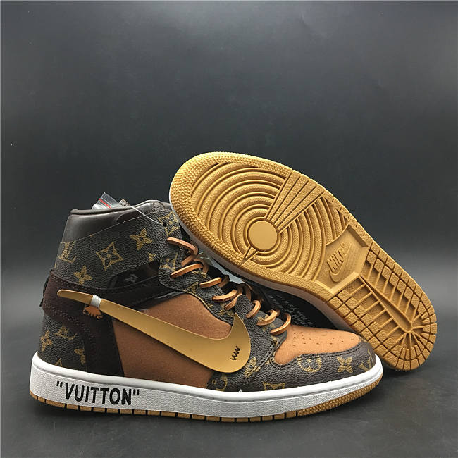 NIKE AIR JORDAN 1 x OFF-WHITE x LOUIS VUITTON LVSUP JOINT TRIPARTITE ...