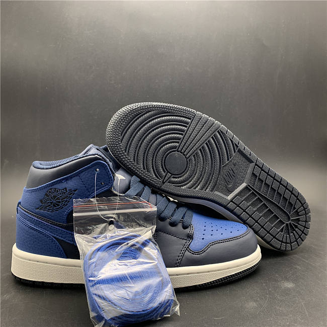 Air Jordan 1 Mid Obsidian Game Royal 554724-412 - 1