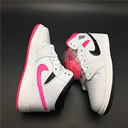 Air Jordan 1 Mid White Black Hyper Pink (GS) 555112-106 - 6