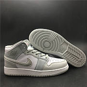 Air Jordan 1 Mid GS Grey Fog/Deadly Pink 555112-012  - 1