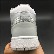 Air Jordan 1 Mid GS Grey Fog/Deadly Pink 555112-012  - 4