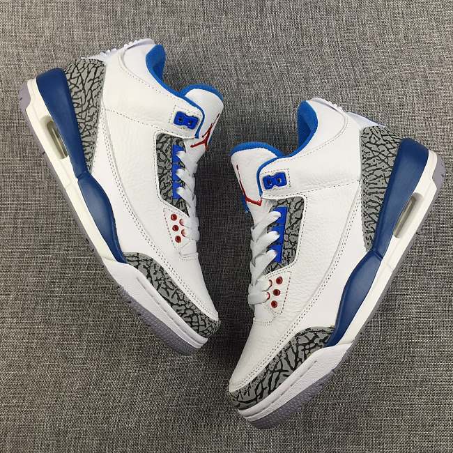 Air Jordan 3 White And Blue NIKE LOGO 854262-1065 - 1