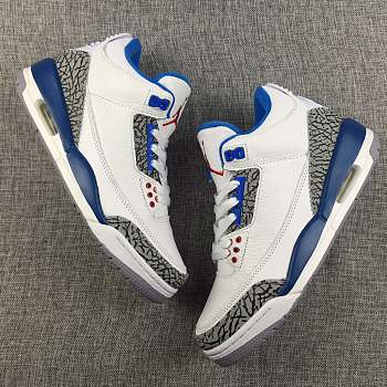 Air Jordan 3 White And Blue NIKE LOGO 854262-1065