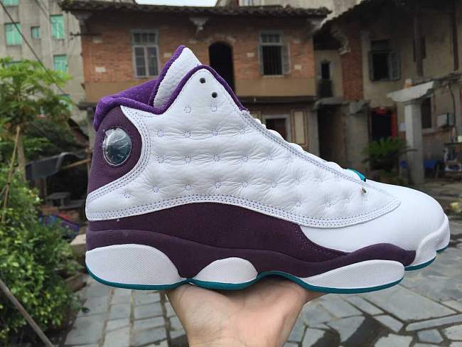 Air Jordan 13th Basketball White Purple 414571-105 - 1