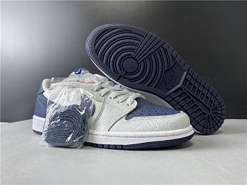 Air Jordan 1 Grey Navy Blue CW8576-200 Basketball Shoes