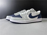 Air Jordan 1 Grey Navy Blue CW8576-200 Basketball Shoes - 3