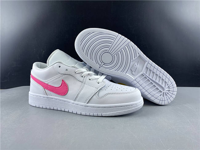 Air Jordan 1 Low White Neon (GS) CW7035-100 - 1