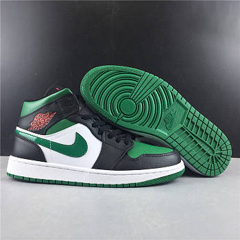 Air Jordan 1 Mid Green Toe 554724-067