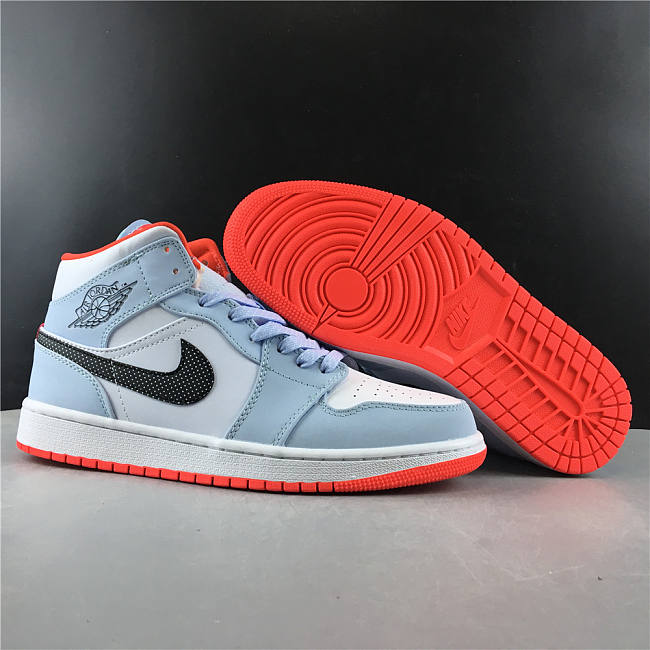 Air Jordan 1 Mid Half Blue Orange CU2802-400 - 1