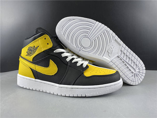 Air Jordan 1 Mid Air Black and Yellow CJ9219-700 - 1