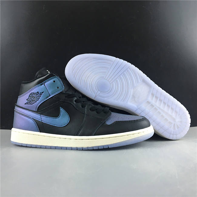 Air Jordan 1 Mid Iridescent Black (W) BQ6472-009 - 1