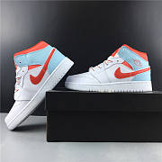 Air Jordan 1 Mid White Topaz Mist (GS) 555112-104 - 2