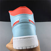 Air Jordan 1 Mid White Topaz Mist (GS) 555112-104 - 4