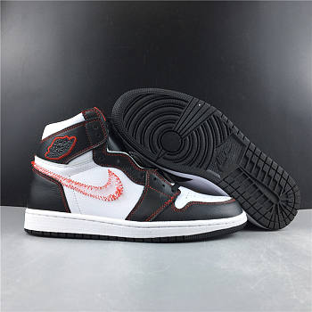 Air Jordan 1 Retro High Defiant White Black Gym Red CD6579-071