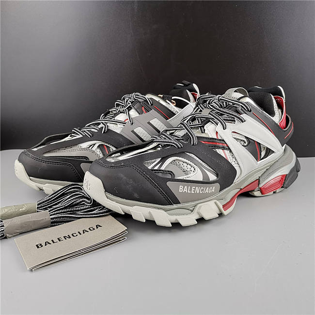 Balenciaga Track Trainers Grey Black Red 542023 W1GB1 4014  - 1