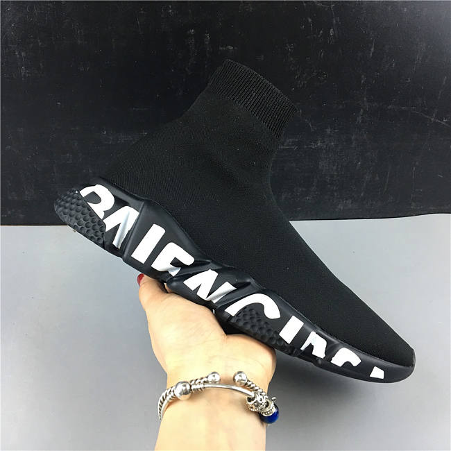 Balenciaga Speed Graffiti Trainers Black 605972W05GE1006 - 1