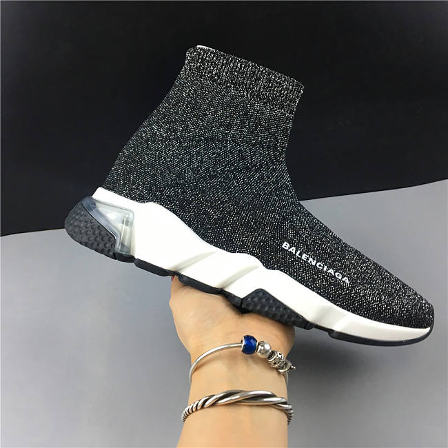 BALENCIAGA SPEED TRAINER GREY BLACK 360-517319W07U01006 - 1