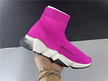 Balenciaga Speed Trainer Clear Sole Fuchsia 360-517319W07U01911