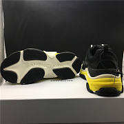 Balenciaga Black Triple S Black Yellow Sneakers - 2