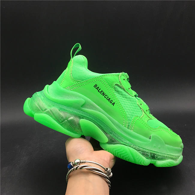 Balenciaga Triple S Neon Green Clear Sole 541624 W09OL 3801 - 1