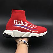 BALENCIAGA COCA COLA SPEED TRAINER SOCK RED WHITE BLACK  - 1