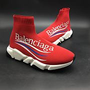 BALENCIAGA COCA COLA SPEED TRAINER SOCK RED WHITE BLACK  - 4