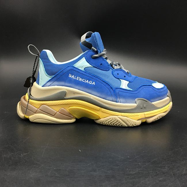 Balenciaga Triple S Dusty Blue/Yellow 483513 W06E2 4704 - 1