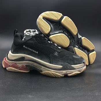 Balenciaga Triple S Old Black Red 483513 W06E1 1000 