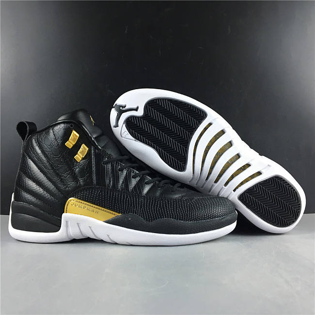 Air Jordan 12 Retro Black Metallic Gold White (W) AO6068-007 - 1