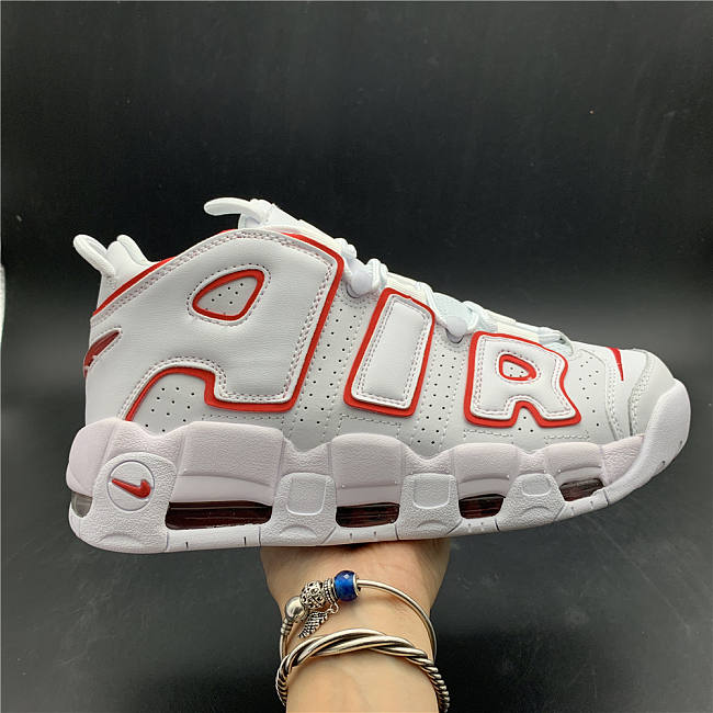 Nike Air More Uptempo White Varsity Red Outline (GS) 415082-108 - 1