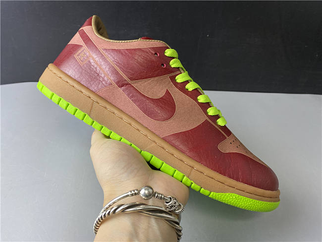 Nike Dunk Low 1-Piece Laser Varsity Red Chartreuse 311611-661 - 1