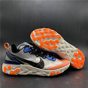 Nike React Element 87 Thunder Blue/Total Orange AQ1090-004 - 4