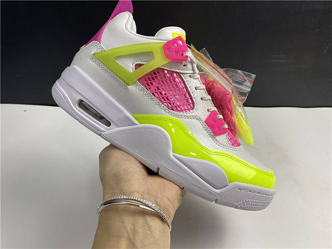 Air Jordan 4 Retro White Lemon Pink (GS) CV7808-100 - 1