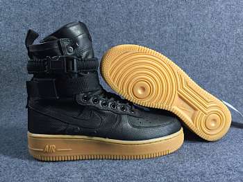 Nike Air Force 1 High-Top Boots Black Gum Light 859202-009