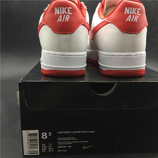 Nike Air Force 1 Low Retro CT16 White University Red AQ5107-100 - https ...