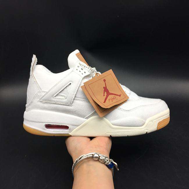 Air Jordan 4 Pure White Levi's AO2571-100 - 1