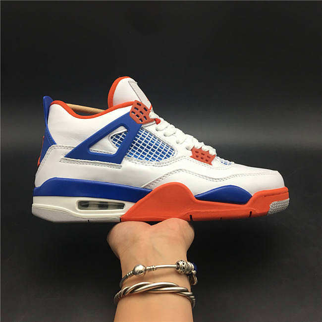 Air Jordan 4 Retro White Blue and Orange 308497-171 - 1