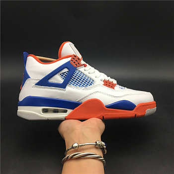 Air Jordan 4 Retro White Blue and Orange 308497-171