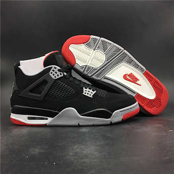 AIR JORDAN BRED 4 Black Grey Red Tiger 308497-089