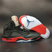 Air Jordan 5 black red satin - 6