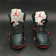 Air Jordan 5 black red satin - 5