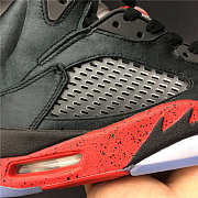 Air Jordan 5 black red satin - 4