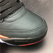 Air Jordan 5 black red satin - 3