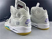 Air Jordan 5 white green purple CT8480-105 - 5