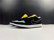 Air Jordan 1 Low Black Aurora Green Laser Orange CK3022-013 - 3