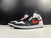 Air Jordan 1 Mid Black White Red 554724-075  - 2