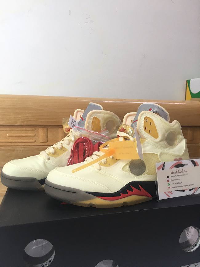 Air Jordan 5 Retro OFF-WHITE Sail DH8565-100 - 1